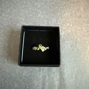 BP Silver and Light Green Stones Women's Ring Sz 9